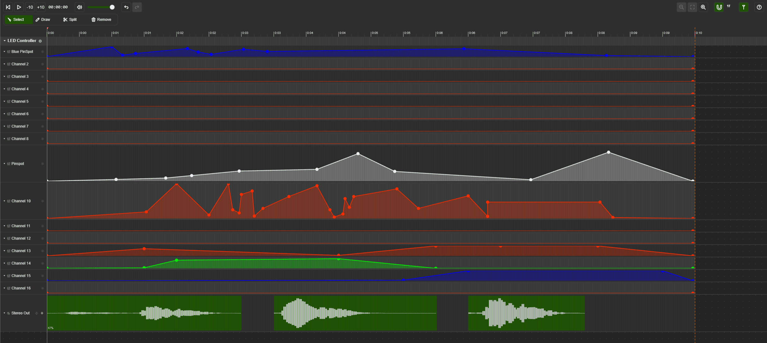 IgorBox Studio timeline editor