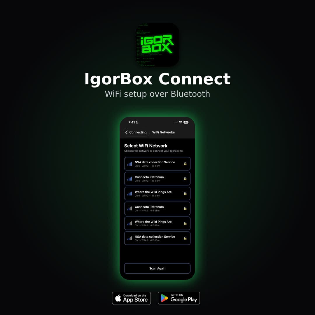 IgorBox Connect mobile app